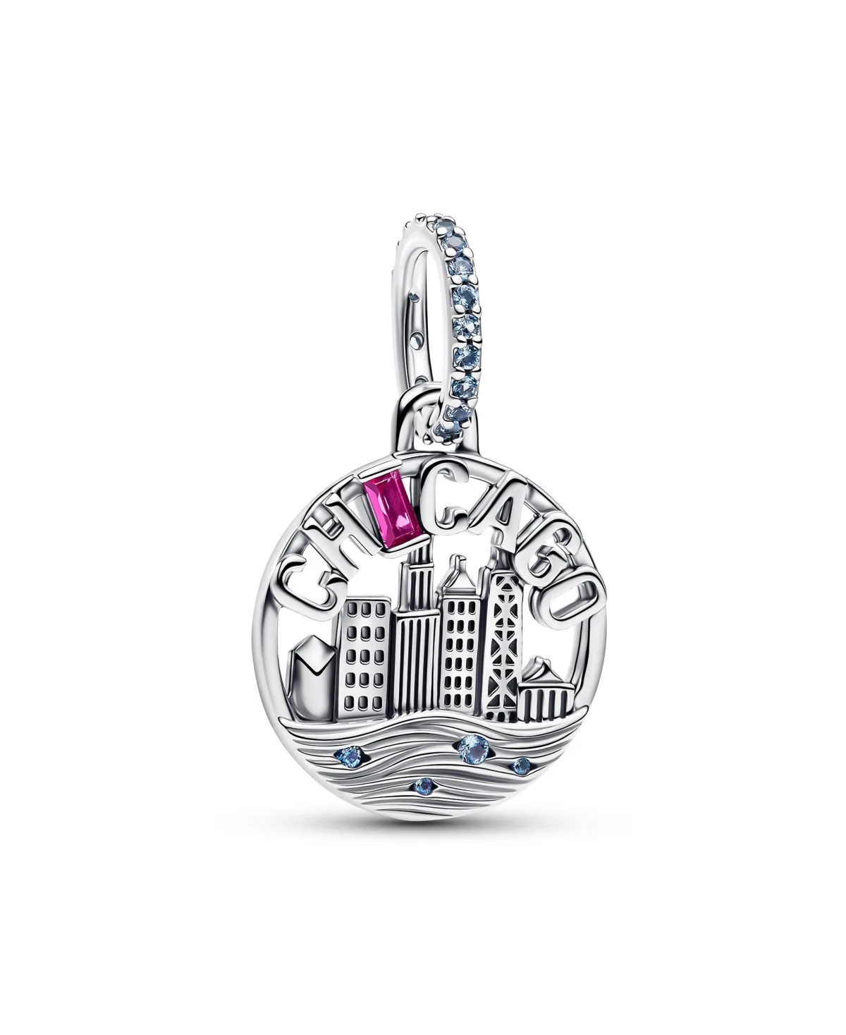 Sterling Silver Chicago Skyline Dangle Charm by Pandora