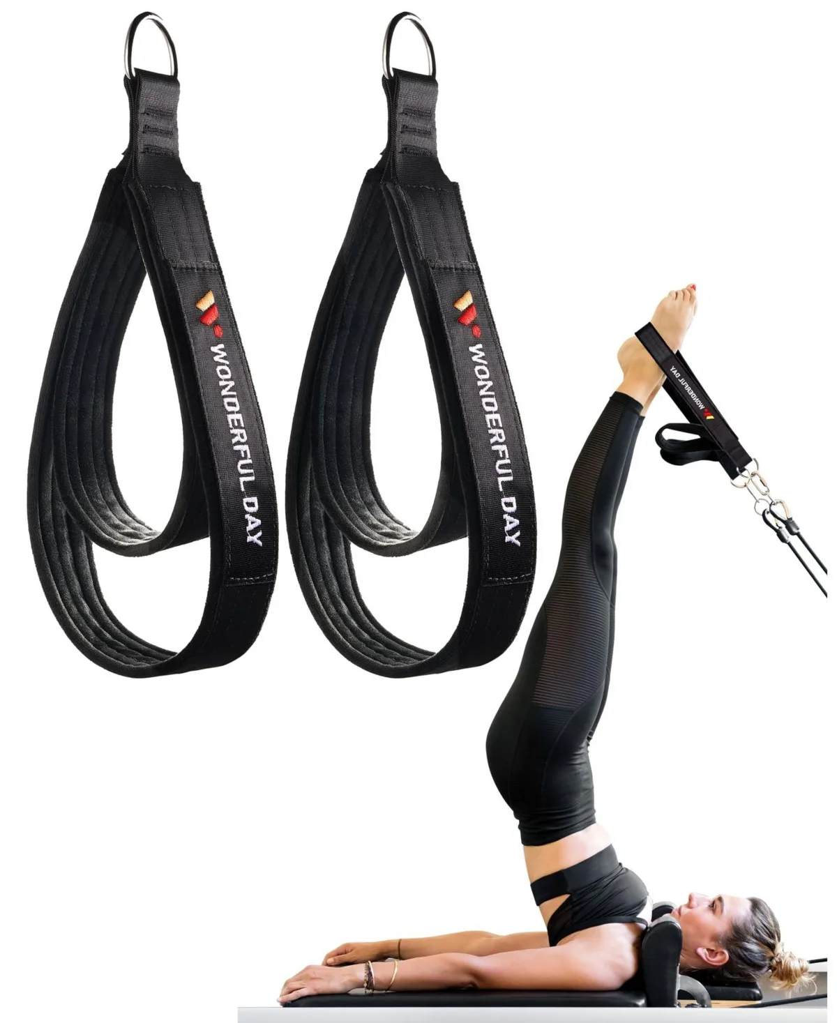 Double Loop Pilates Reformer Straps Enhanced Thickness Fitness Home Gym Workout by Sportneer