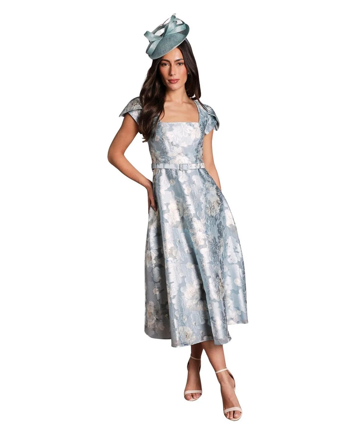 Printed Belted Midi Dress by Coast