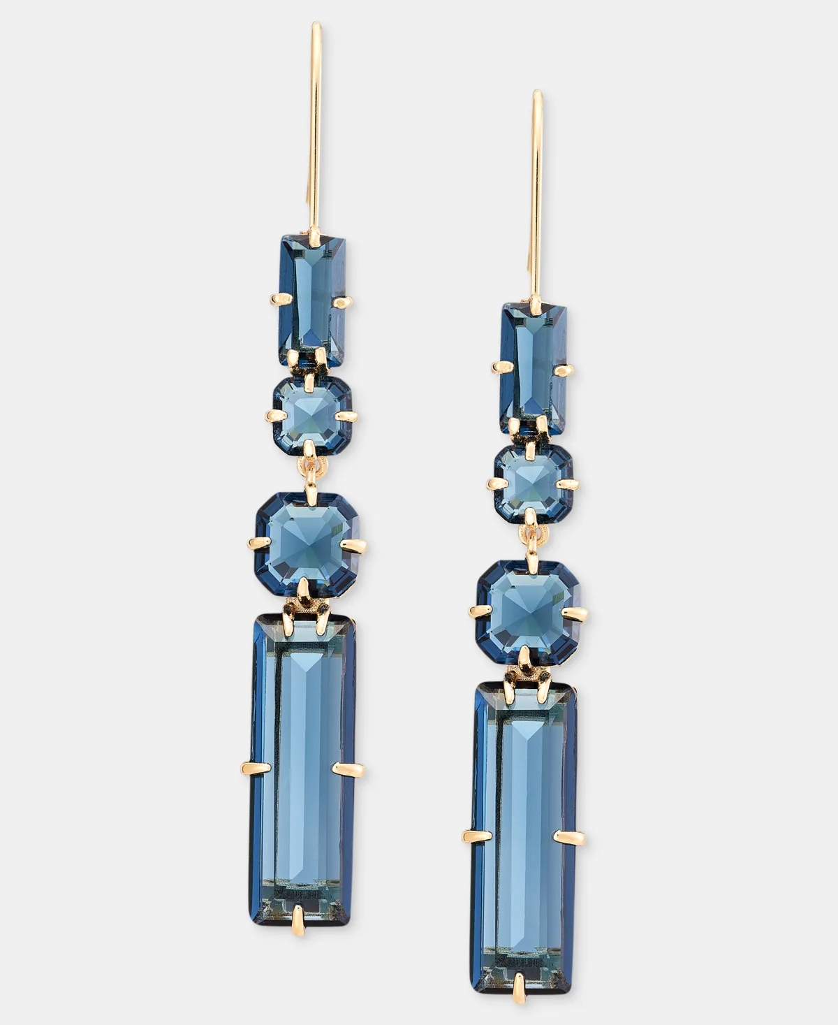 Lauren Ralph Lauren Glass Crystal Baguette Linear Drop Earrings