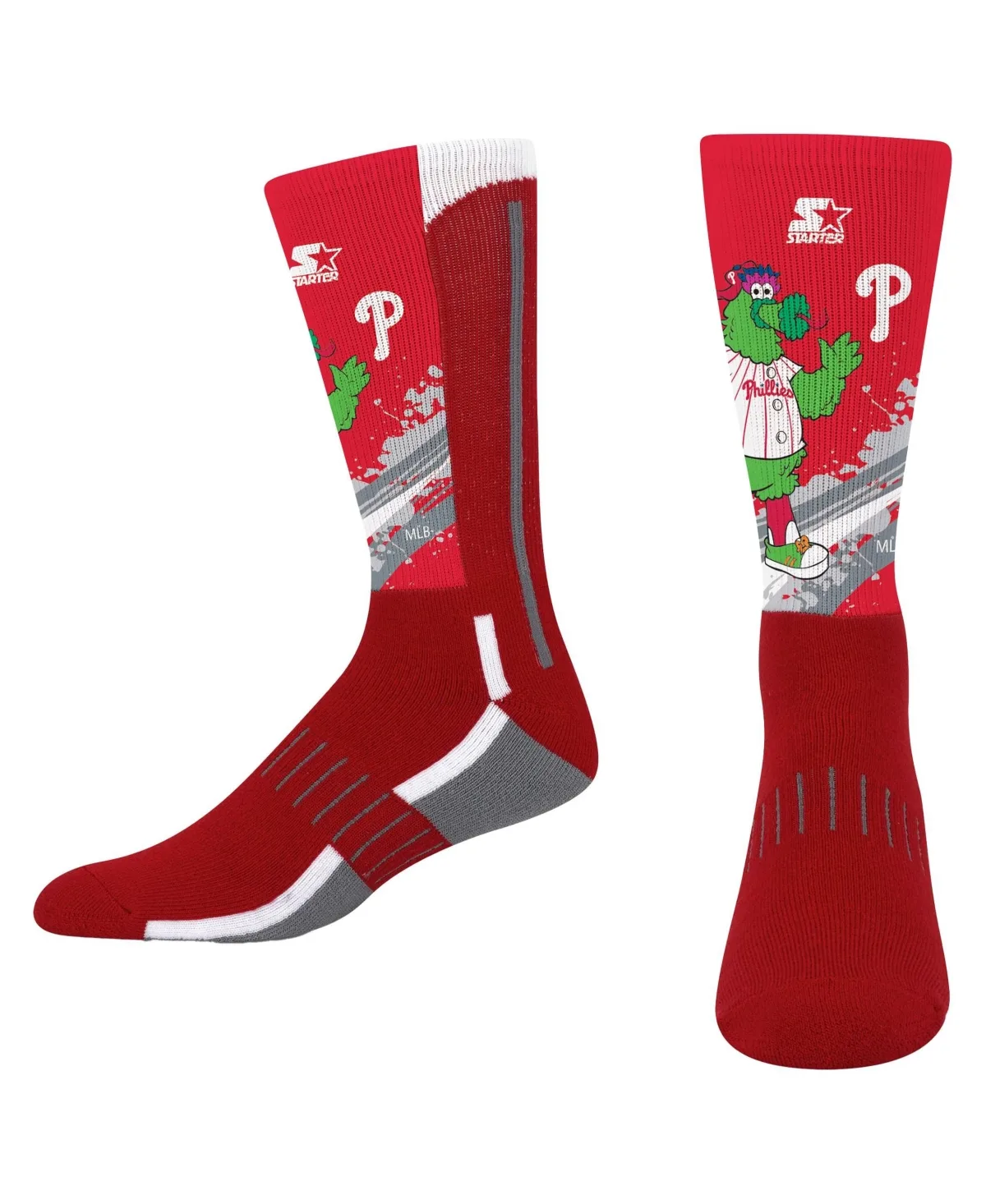 Philadelphia Phillies Phenom Mascot Color Splash Crew Socks by Starter