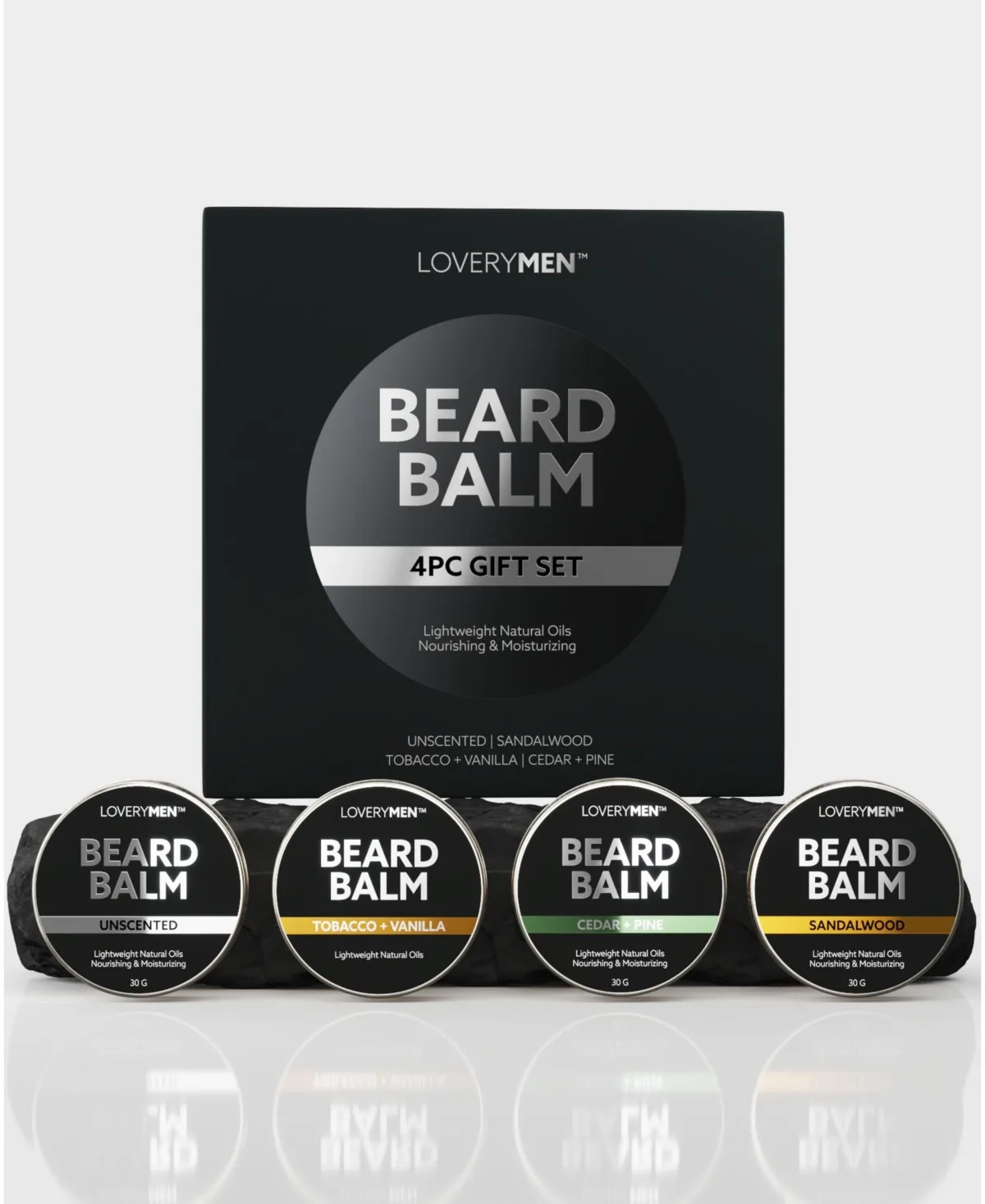 Nourishing Beard Balm Gift Set - 4 Piece Beard Grooming by Lovery