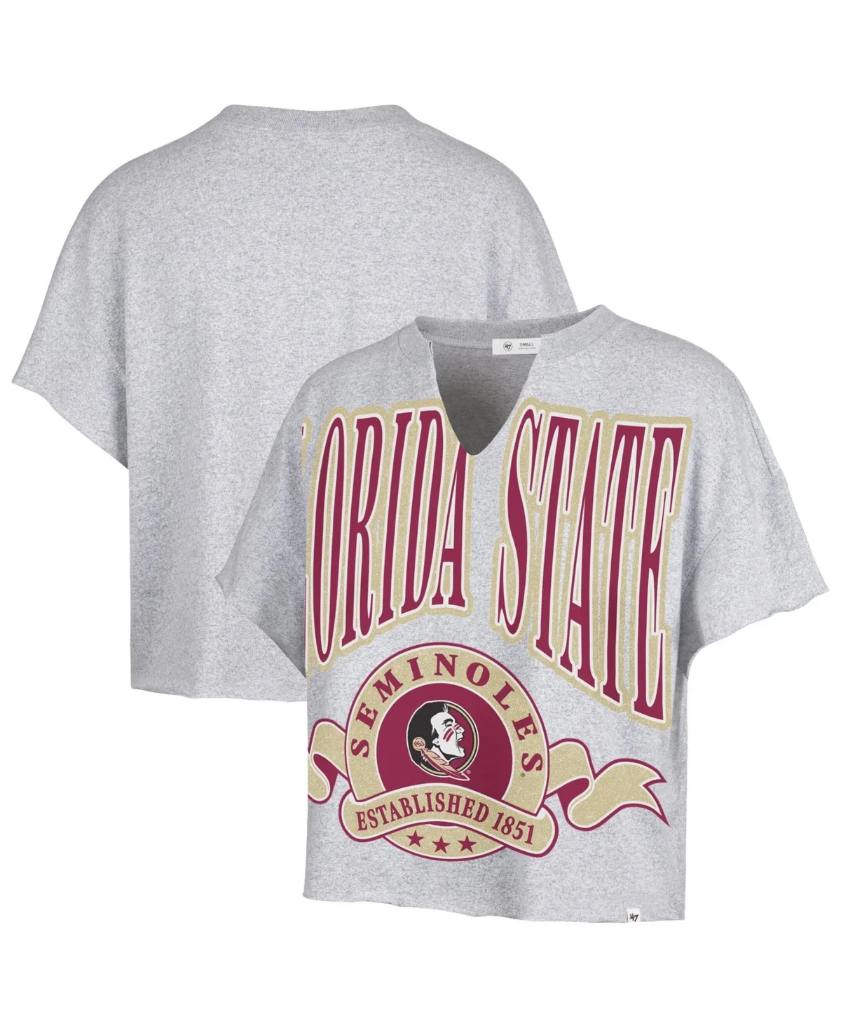 Florida State Seminoles Banners Out Oversized Notch-Neck T-Shirt by 47 Brand