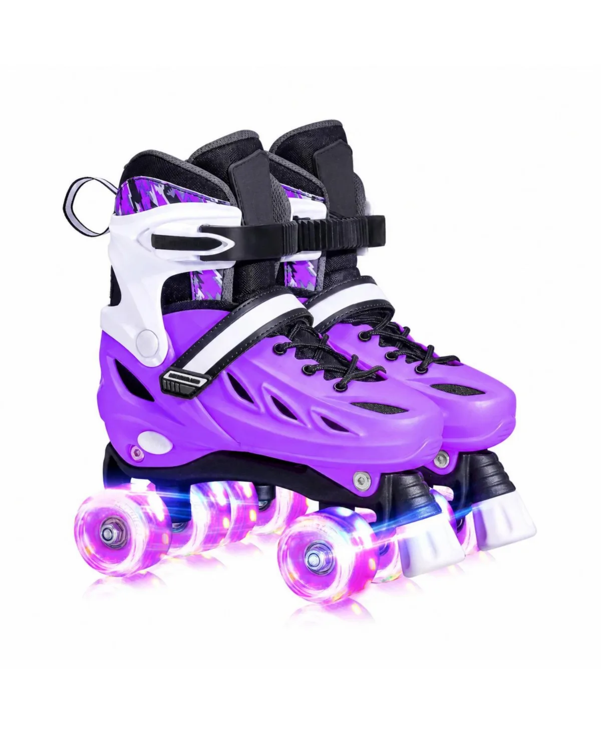 Adjustable Size Adult Teens Roller Skates with Reinforced Frame Smooth Quiet Glide Safe Triple Closure by Magicorange