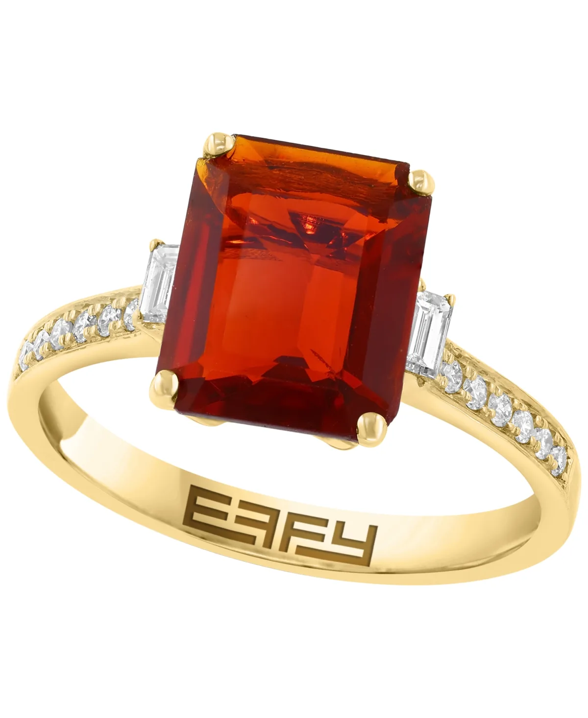 Fire Opal and Diamond Ring (1-7/8 ct. t.w.) in 14k Yellow Gold by Effy Collection