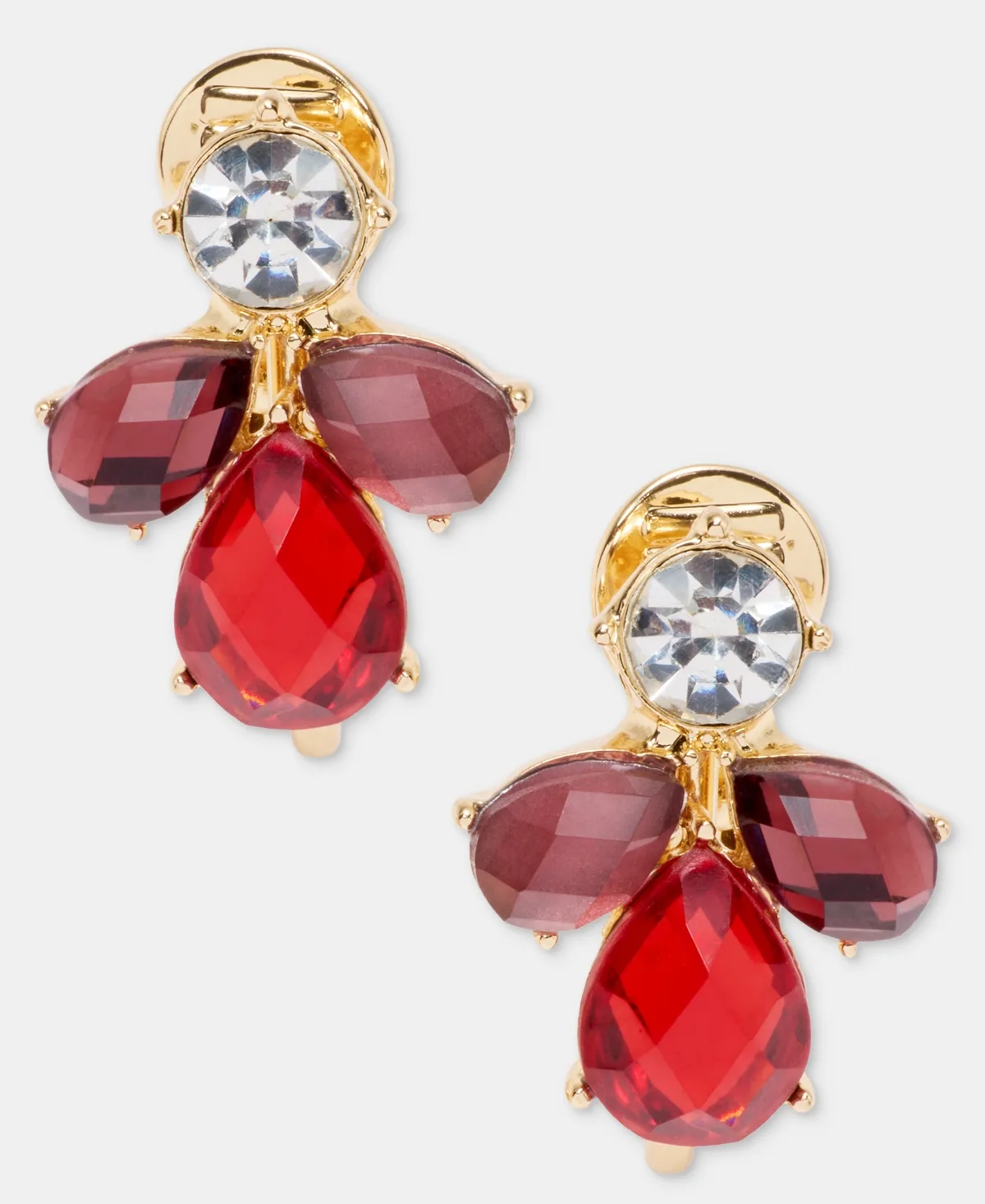 Crystal Cluster Clip-On Earrings by Anne Klein