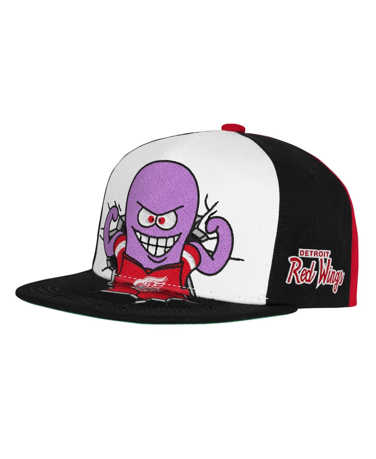 Detroit Red Wings Embroidered Mascot Snapback Baseball Cap by Mitchell & Ness