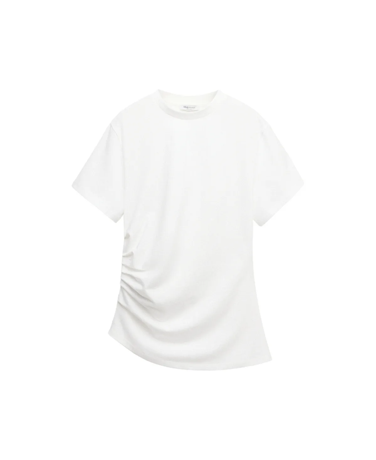 Selection Crewneck Short-Sleeve Ruched T-Shirt by Mango