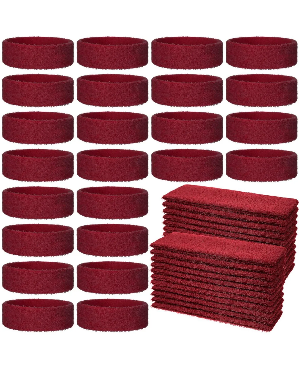 Athletic Terry Cloth Headbands, 24-Piece Set by Furlihong