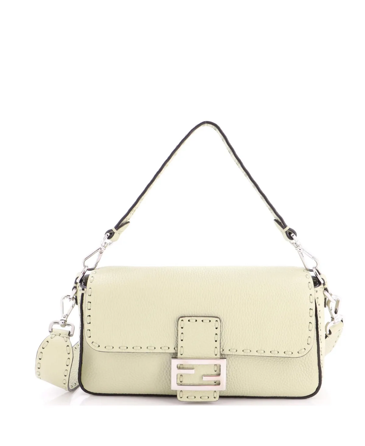 Pre-Owned Fendi Medium Selleria Baguette Nm Bag Leather by FENDI