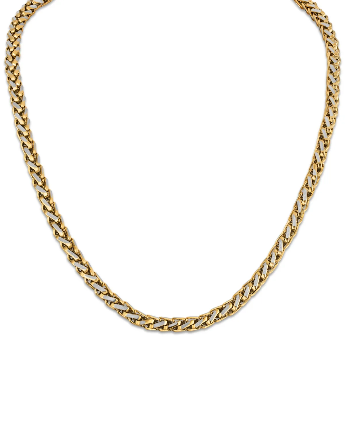 Two-Tone Stainless Steel Chain Necklace by Esquire Mens Jewelry