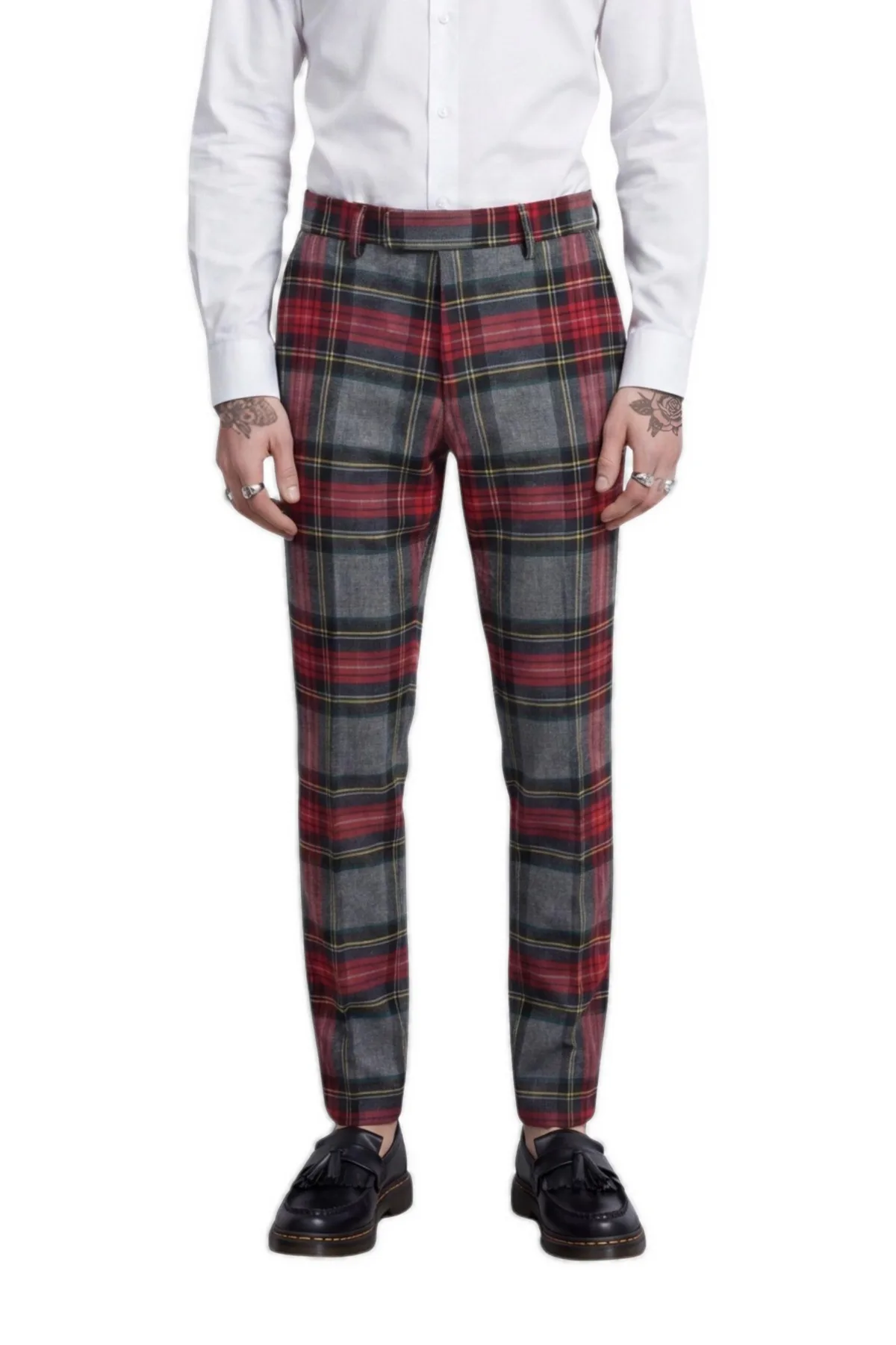 Cardosi Slim-Fit Tuxedo Wool Suit Pants by Twisted Tailor