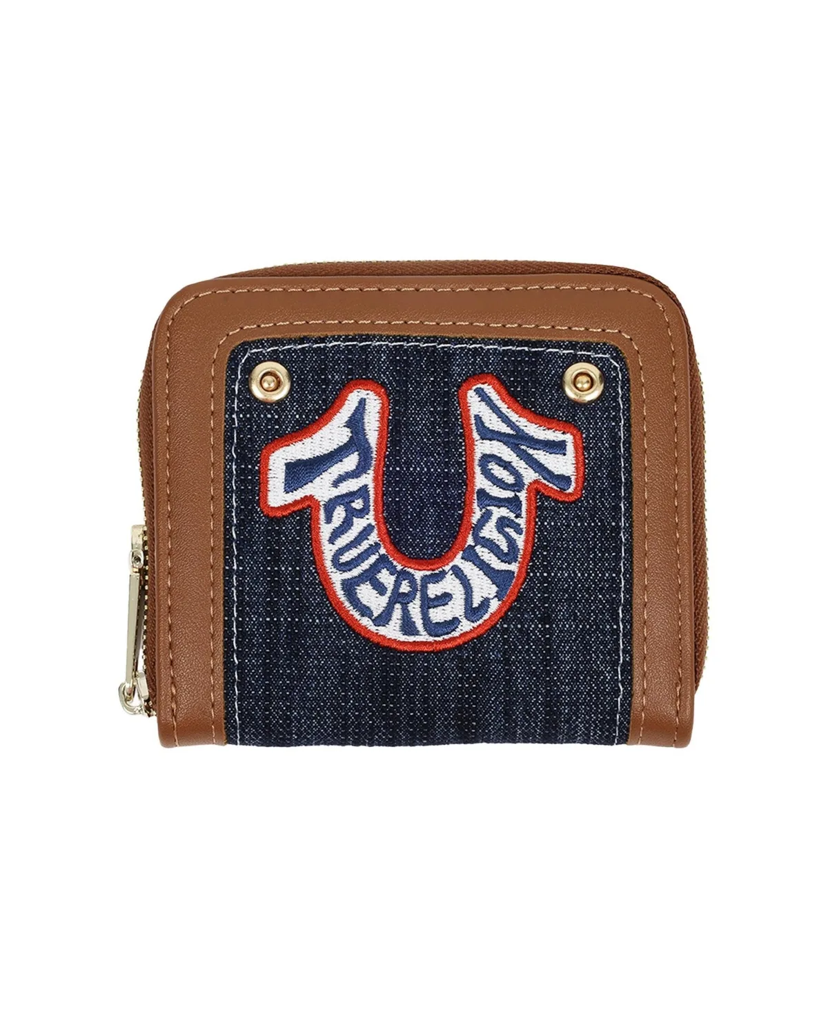 Retro Horseshoe Small Denim Zip-Around Wallet by True Religion