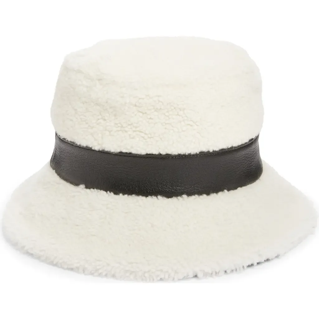 Molly Genuine Shearling Bucket Hat by Gigi Burris Millinery
