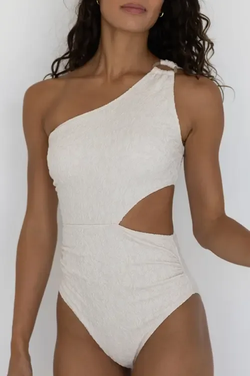 Lucia One Shoulder One Piece Swimsuit by Geode Swimwear