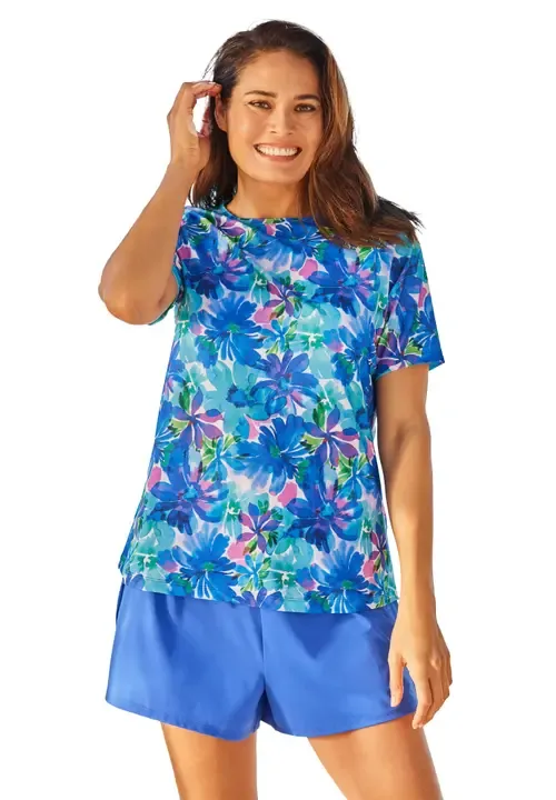 Cross Back Swim Tee by Swim 365