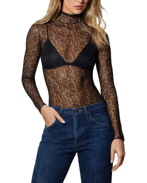 Fleur LS Turtleneck Top by Kiki de Montparnasse