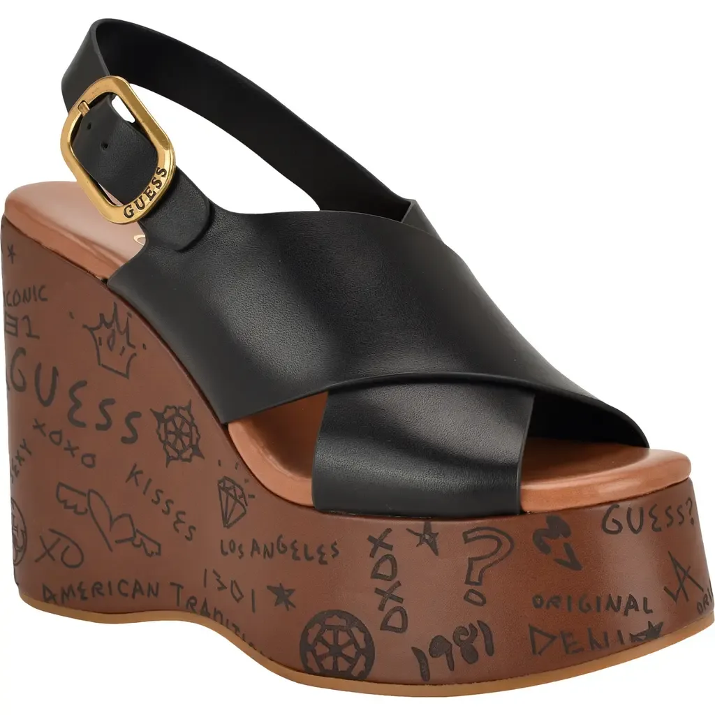 Yarisel Platform Wedge Sandal by GUESS