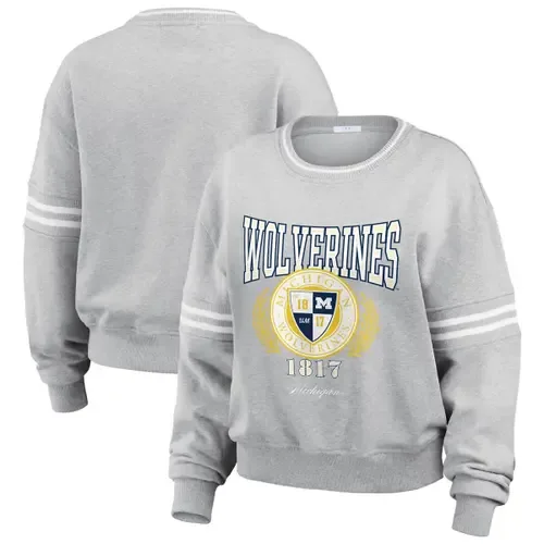 WEAR by Erin Andrews Michigan Wolverines Classic Stripe Pullover Sweater by WEAR by Erin Andrews