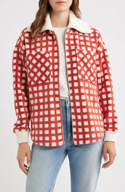 Plaid Fleece Jacket by Thread & Supply