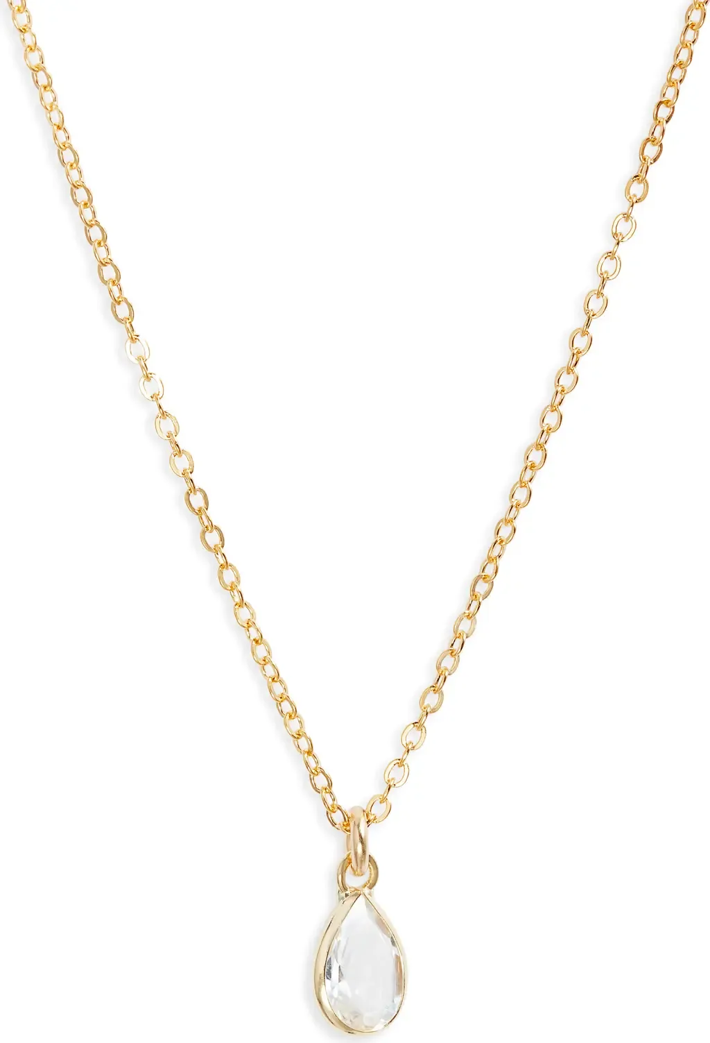Everett White Topaz Pendant Necklace by Set & Stones