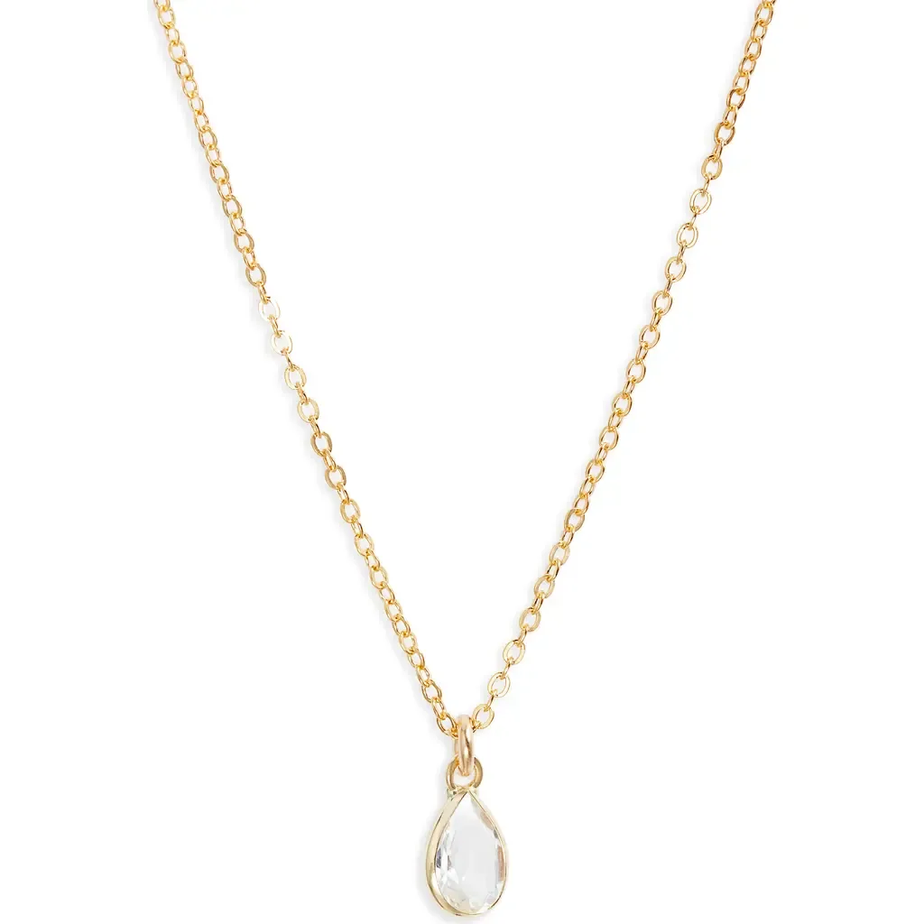 Everett White Topaz Pendant Necklace by Set & Stones
