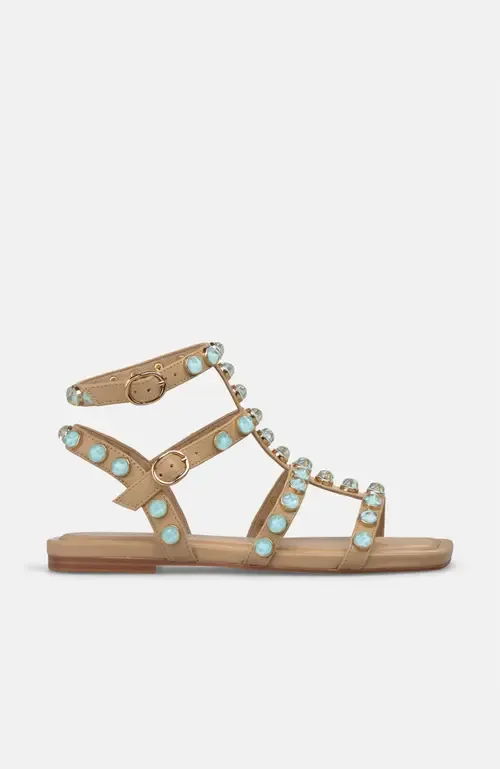 Flat Studded Strappy Sandal by Alma en Pena