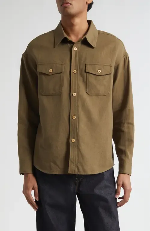Lumber Wool & Linen Button-Up Shirt by VISVIM