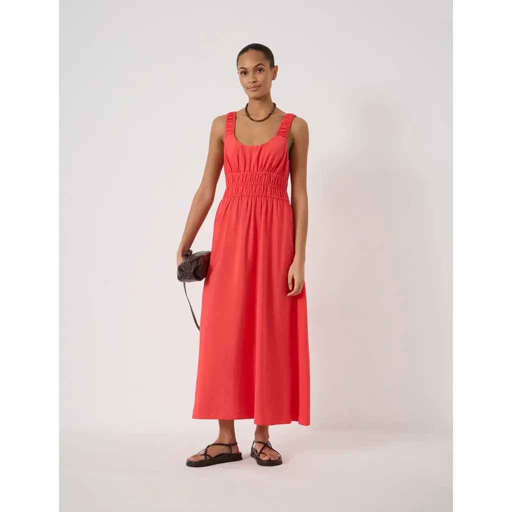 Air Flow Gathered Straps Maxi Dress by Hush
