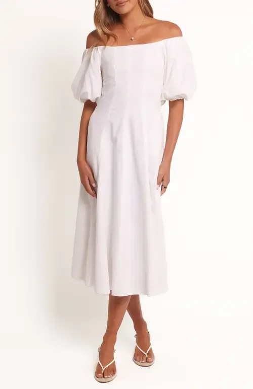 Jensen Off the Shoulder Midi Dress by Petal & Pup
