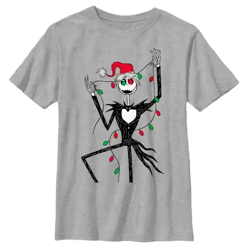 Jack Christmas Lights Graphic Short Sleeve T-Shirt by The Nightmare Before Christmas