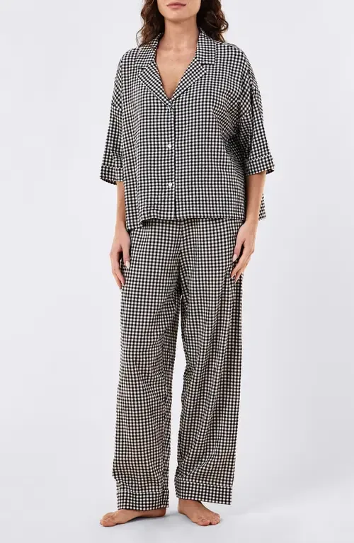 Seersucker Gingham Pajamas by Papinelle