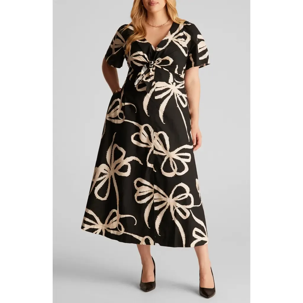 Nadja Floral Cotton Midi Dress by Estelle