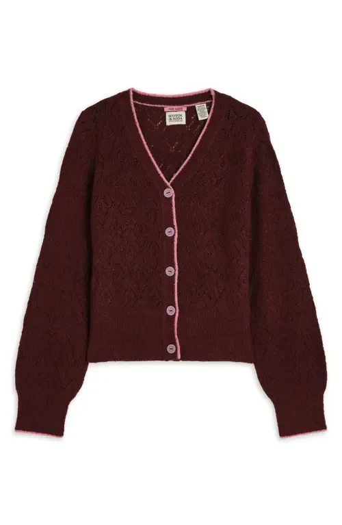 Cotton Pointelle Cardigan by Scotch & Soda