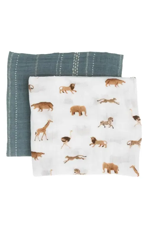 2-Pack Organic Cotton Muslin Swaddle Blanket by little unicorn