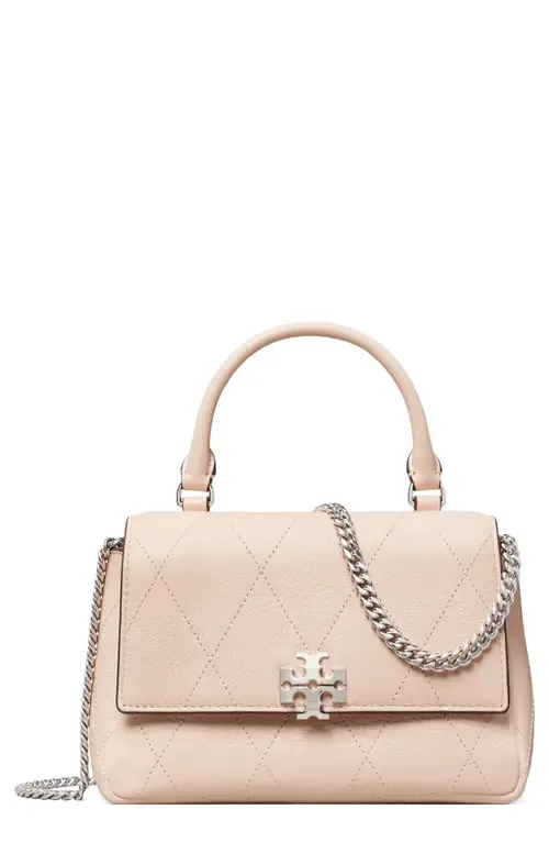 Charlie Quilted Leather Top Handle Bag by Tory Burch
