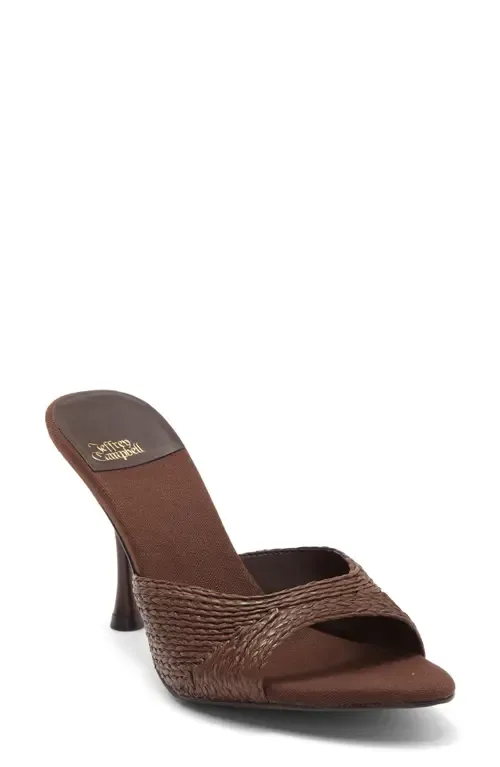 Agent Slide Sandal in Raffia by Jeffrey Campbell