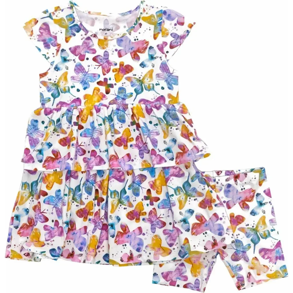 Organic Layered Dress with Matching Biker Shorts by Norani