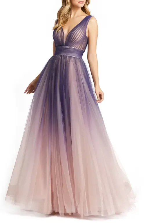 Sleeveless Ombre Tulle Ball Gown by Ieena for Mac Duggal