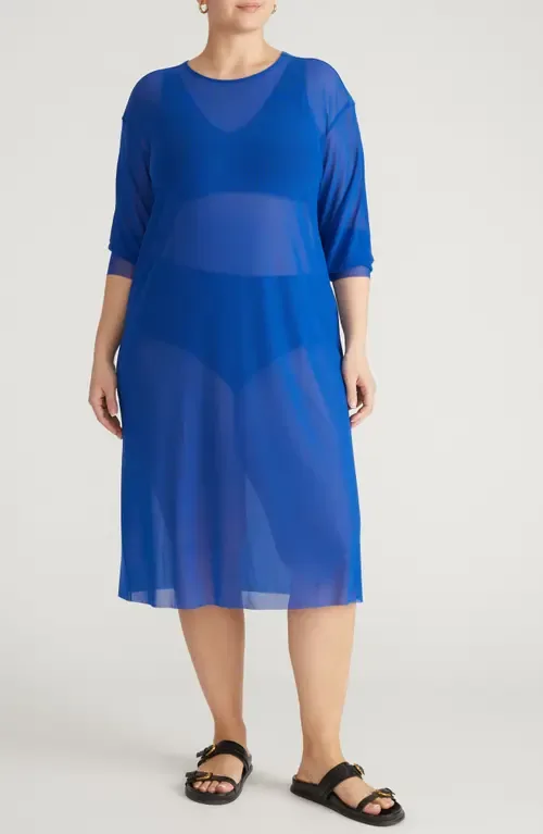 Thames Fog Sheer Dress by Universal Standard