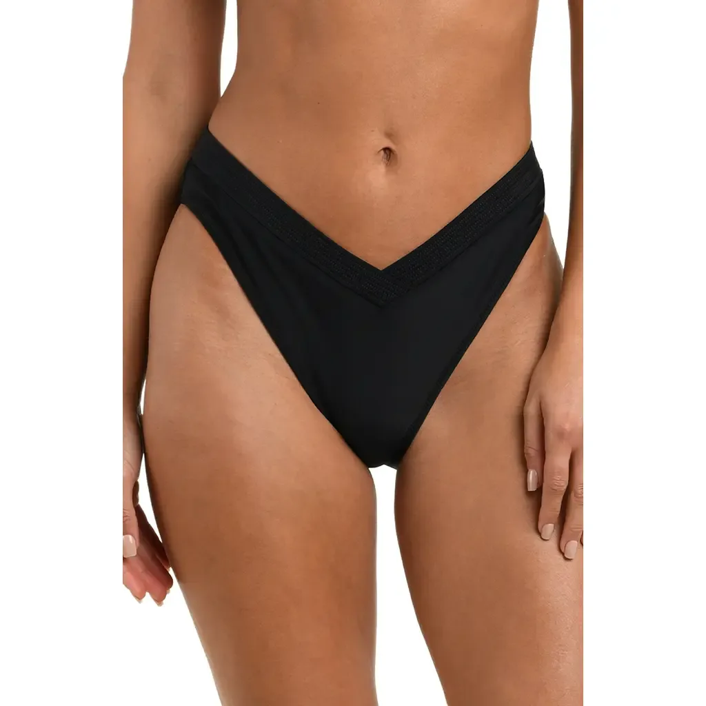 Ashleigh V-Cut High Leg Bikini Bottoms by L'AGENCE