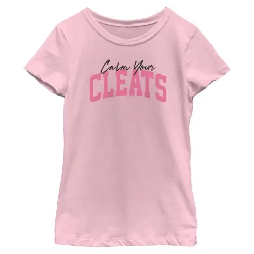 Funny Calm Your Cleats Graphic Short Sleeve T-Shirt by Lost Gods
