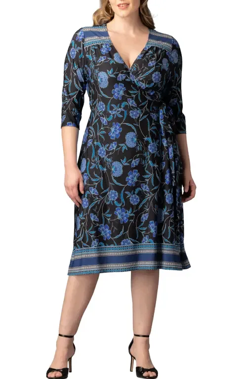 Beguiling Floral A-Line Wrap Dress