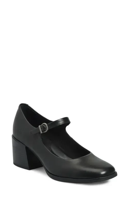 Laine Mary Jane Pump in Black Leather by Børn