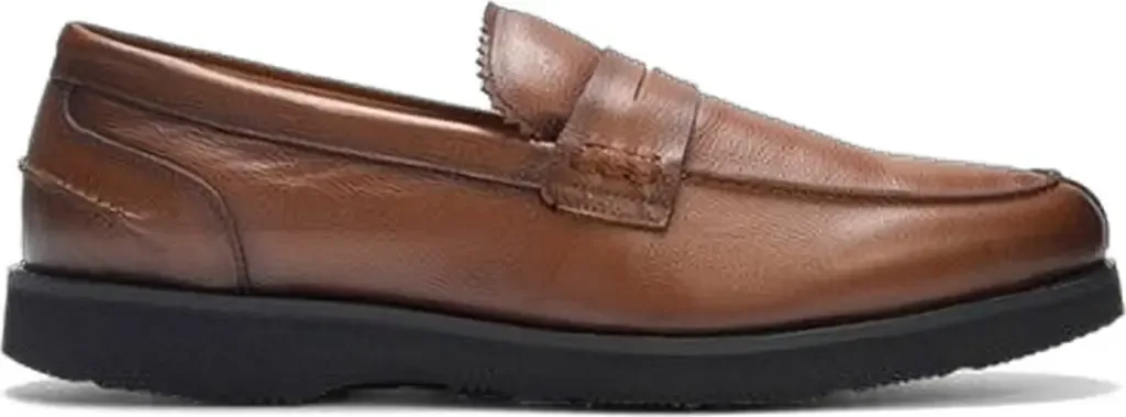 Mason Penny Loafer in Brown Leather by A. Veer