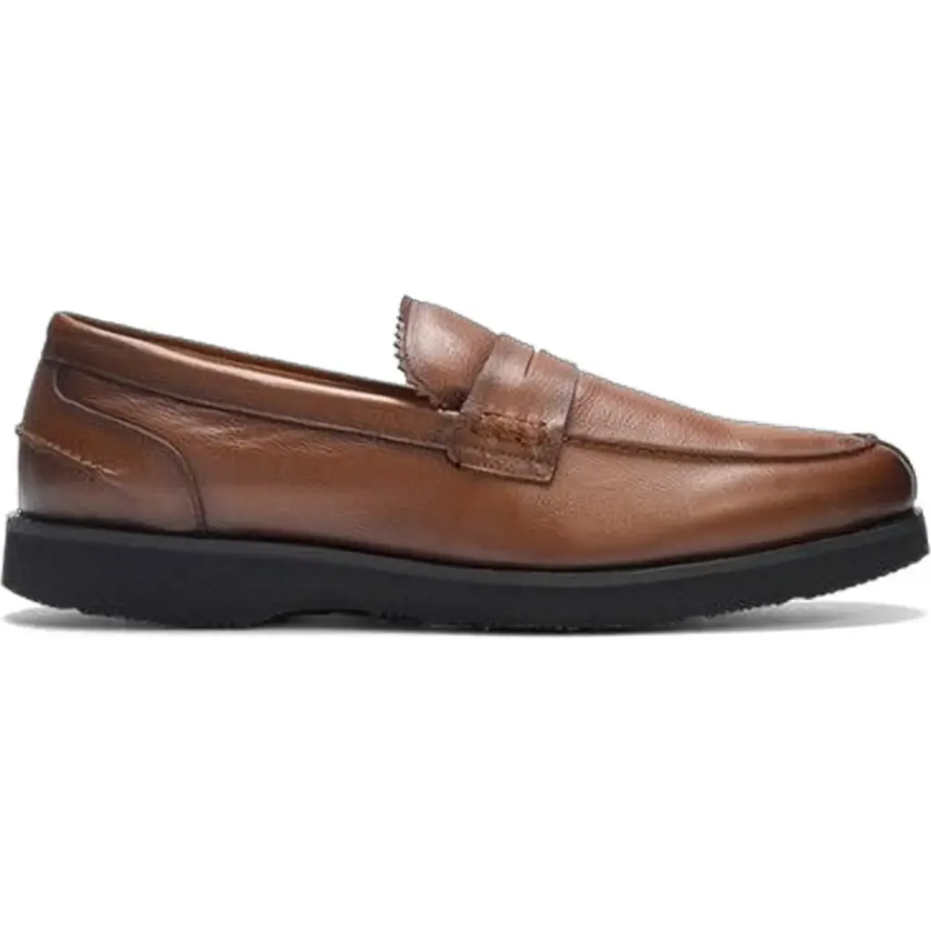 Mason Penny Loafer in Brown Leather by A. Veer