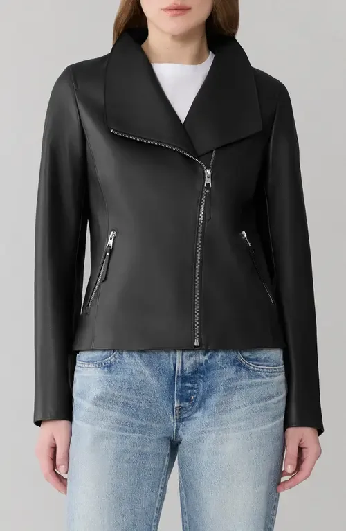 Catherine Leather Moto Jacket by Soia & Kyo