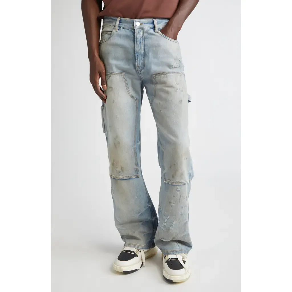 Lightweight Distressed Carpenter Jeans by AMIRI