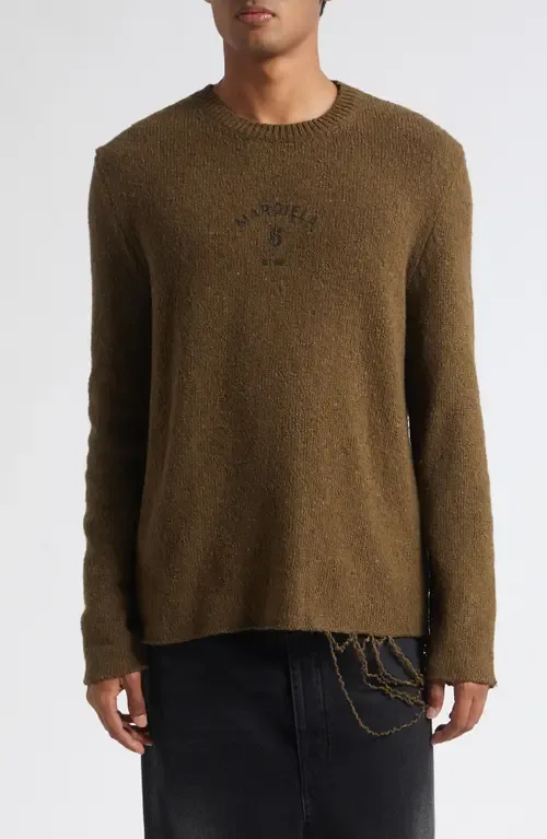 Wool Blend Crewneck Sweater by MM6 Maison Margiela