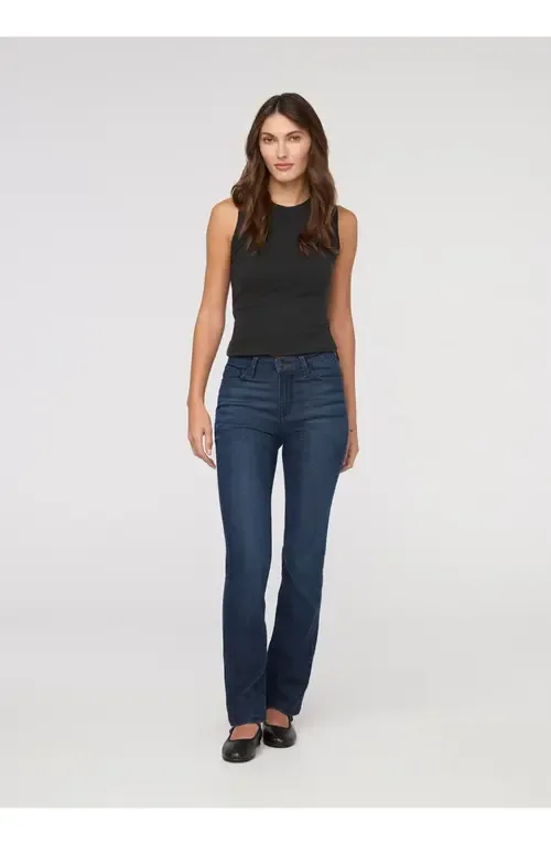 No Sweat Denim High Rise Slim Straight by DUER